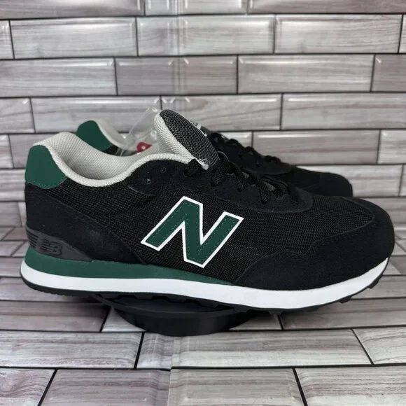 Green and Black Athletic Sneakers with White \'N\' Logo New Balance Mesh Printed Athletic Sneakers - Green Sneakers  main image 4